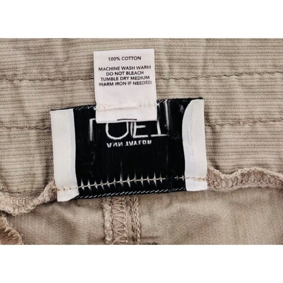 Ann Taylor Loft Womens Khaki Skirt Size 10 Cotton Casual Two Front Pockets - Picture 2 of 6